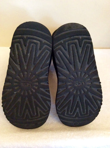 Ugg Black Sheepskin Buckle Trim Boots Size 1/32 - Whispers Dress Agency - Sold - 6
