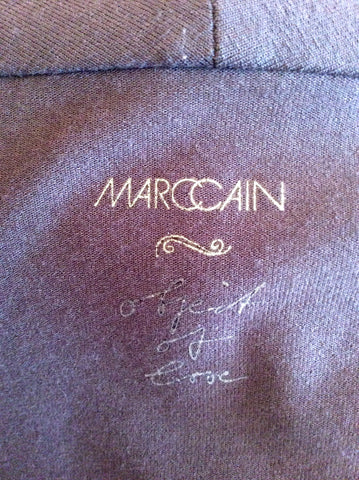 Marccain Dark Grey Stretch Jersey Wrap Dress Size N2 UK 10/12 - Whispers Dress Agency - Womens Dresses - 4