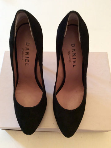 DANIEL BLACK SUEDE HIGH METAL STILETTO HEELS SIZE 5/38 - Whispers Dress Agency - Womens Heels - 2