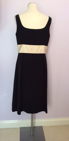 Marks & Spencer Black & Gold Trim Dress Size 16 - Whispers Dress Agency - Womens Dresses - 3
