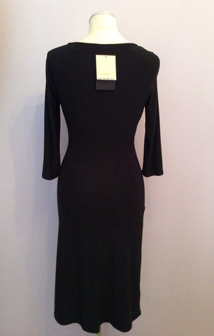 Brand New Laura Ashley Black Wrap Dress Size 8 - Whispers Dress Agency - Sold - 3