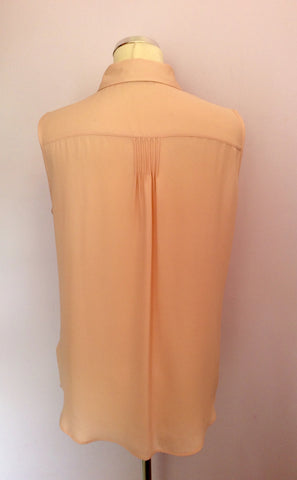 Marks & Spencer Blush Pink & Black Lace Trim Sleeveless Blouse Size 14 - Whispers Dress Agency - Womens Shirts & Blouses - 2