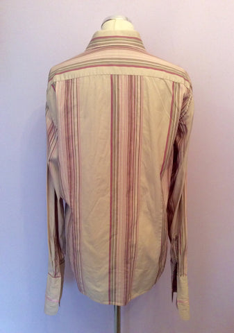 Ted Baker Pink Stripe Cotton Long Sleeve Double Cuff Shirt Size 4 UK 14/16 - Whispers Dress Agency - Sold - 3