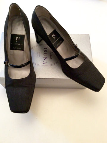 Italian Made Di Sandro Grey & Black Mary Jane Heels Size 6/39 - Whispers Dress Agency - Sold - 1