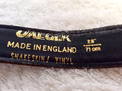 Vintage Jaeger Brown Snakeskin Thin Belt Size 28" - Whispers Dress Agency - Sold - 2