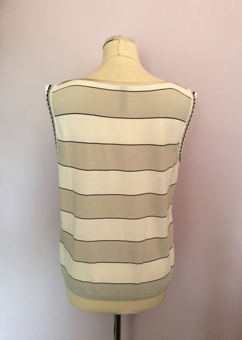 Marccain Silk Front & Fine Knit Back Top Size N5 UK 14/16 - Whispers Dress Agency - Womens Tops - 3
