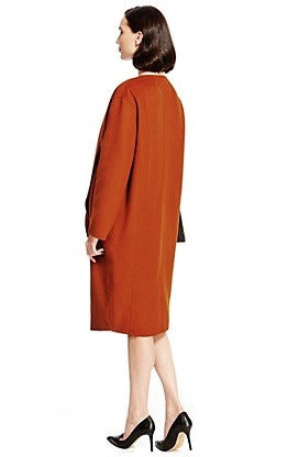 New Marks & Spencer Autograph Rust Oversize Open Front Coat Size 10 - Whispers Dress Agency - Womens Coats & Jackets - 2