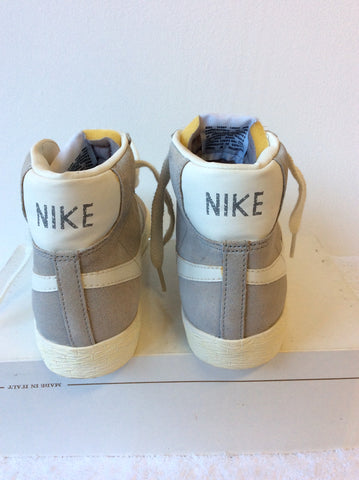 BRAND NEW NIKE BLAZER GREY & WHITE HIGH TOP TRAINERS SIZE 4/37 - Whispers Dress Agency - Womens Trainers & Plimsolls - 3
