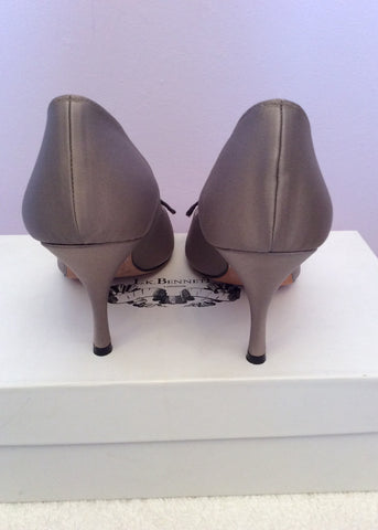 LK Bennett Mink & Brown Satin Peeptoe Heels Size 5/38 - Whispers Dress Agency - Womens Heels - 2