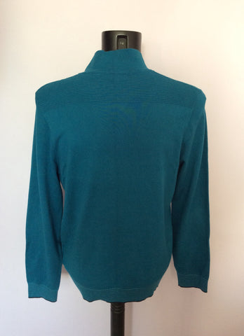 Ted Baker Turqouise V Neck Jumper Size 4 Approx M/L - Whispers Dress Agency - Mens Knitwear - 2
