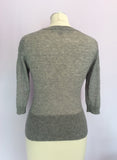 French Connection Grey Short Sleeve Cardigan Size M - Whispers Dress Agency - Womens Knitwear - 2