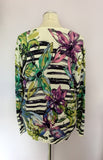 GERRY WEBER MULTI COLOURED FLORAL PRINT COTTON CARDIGAN SIZE 18 - Whispers Dress Agency - Sold - 2
