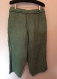 Brora Green Linen Crop Trousers Size 12 - Whispers Dress Agency - Sold - 2