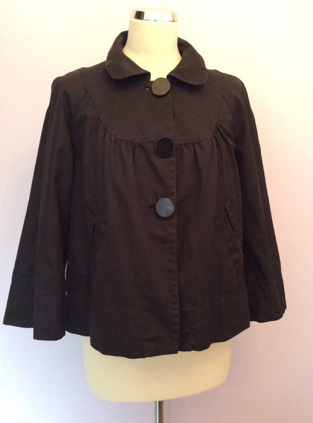 French Connection Black Cotton Jacket Size 10 - Whispers Dress Agency - Womens Coats & Jackets - 1
