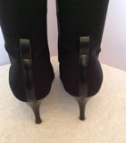 Roberto Vianni Black Knee High Stretch Boots Size 7/40 - Whispers Dress Agency - Womens Boots - 4