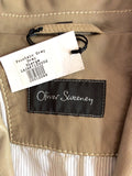 BRAND NEW OLIVER SWEENEY FOUNTAIN GREY (DARK BEIGE) SOFT LEATHER JACKET SIZE XL - Whispers Dress Agency - Mens Coats & Jackets - 4