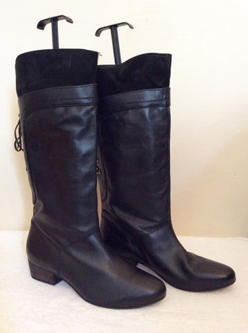 Faith Black Leather Lace Up Back Boots Size 8/42 - Whispers Dress Agency - Sold - 2