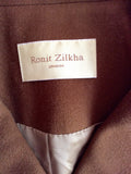 Ronit Zilkha Brown Wool & Cashmere Coat Size 16 - Whispers Dress Agency - Sold - 4