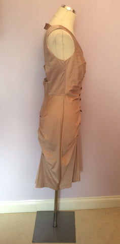 Max Mara Sportmax Blush Bow Trim Open Back Occasion Dress Size 12 - Whispers Dress Agency - Womens Dresses - 3