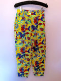Vintage Jaeger Yellow Print Crop Top & Trousers Approx Size 6/8 - Whispers Dress Agency - Sold - 4