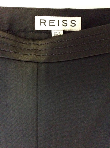 REISS SERGE BLACK FORMAL TROUSERS SIZE 14 - Whispers Dress Agency - Sold - 4