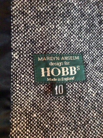 Hobbs Black & White Fleck Wool Blend Coat Size 10 - Whispers Dress Agency - Sold - 5