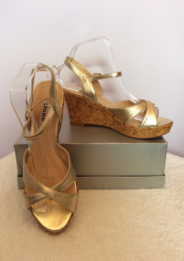 Brand New Dune Gold Wedge Heel Sandals Size 6/39 Whispers Dress Agency Brand New Dune Gold Wedge Heel Sandals Size 6/39 Whispers Dress Agency