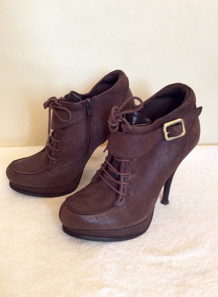 Marks & Spencer Autograph Brown Leather Shoes / Boots Size 3.5/36 - Whispers Dress Agency - Womens Boots - 1