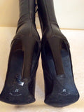 Moda In Pelle Black Leather Calf Length Boots Size 4/37 - Whispers Dress Agency - Womens Boots - 5