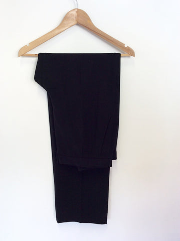 MAX MARA BLACK WOOL FORMAL TROUSERS SIZE 14 - Whispers Dress Agency - Sold - 1