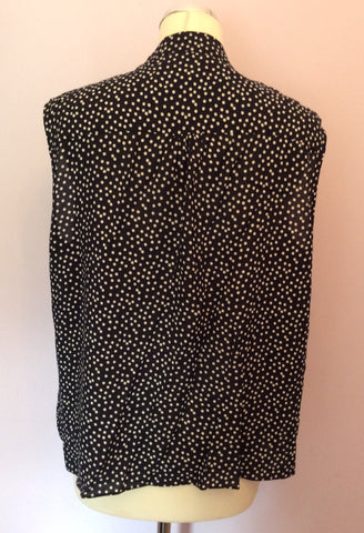 Jaeger Navy Blue & White Spot Top & Trousers Suit Size 16 - Whispers Dress Agency - Womens Suits & Tailoring - 4