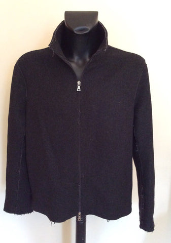 Prada Charcoal Grey Wool Blend Zip Up Jacket Size XL - Whispers Dress Agency - Sold - 1