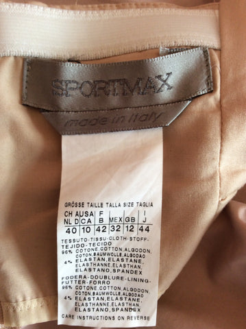 Max Mara Sportmax Blush Bow Trim Open Back Occasion Dress Size 12 - Whispers Dress Agency - Womens Dresses - 6