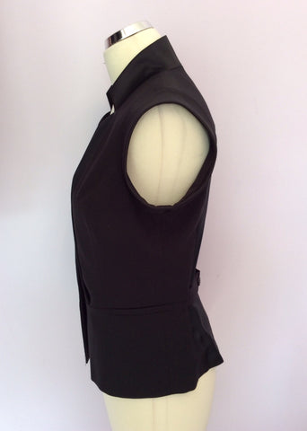 Reiss 1971 Black Satin Trim Waistcoat Size 8 - Whispers Dress Agency - Sold - 3
