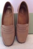John Lewis Blush / Beige Leather Moccasins/ Loafers Size 5/38 - Whispers Dress Agency - Womens Flats - 2