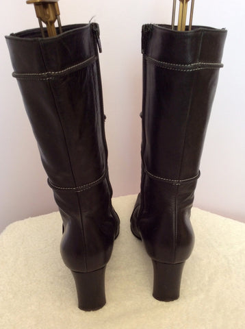 Lorbac Black Leather Calf Length Boots Size 5/38 - Whispers Dress Agency - Sold - 4