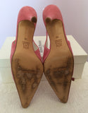 Russell & Bromley Pink Suede Slingback Heels Size 5/38 - Whispers Dress Agency - Sold - 5