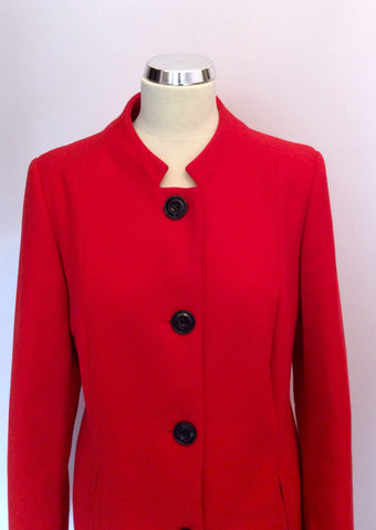 Marks & Spencer Poppy Red Coat Size 12 - Whispers Dress Agency - Sold - 2