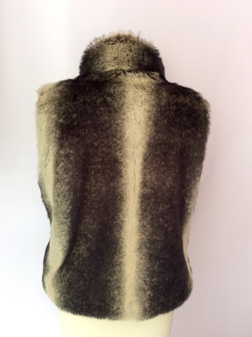 Planet Dark Brown Faux Fur Gilet Size 12 - Whispers Dress Agency - Sold - 2