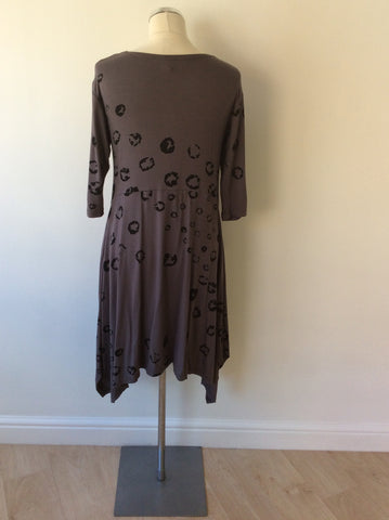 ONE LIFE BROWN PRINT STRETCH JERSEY DRESS SIZE S - Whispers Dress Agency - Womens Dresses - 4
