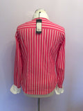 Brand New Tommy Hilfiger Gerbera Pink Stripe Fitted Shirt Size 6 UK 10 - Whispers Dress Agency - Sold - 3