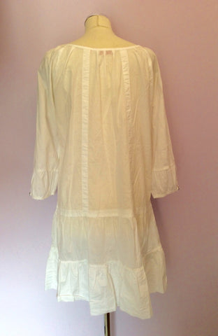 O’Neill White Cotton Dress Size L - Whispers Dress Agency - Womens Dresses - 2