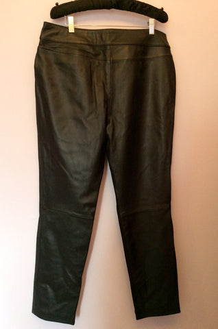 Brand New Marks & Spencer Autograph Black Leather Trousers Size 16 - Whispers Dress Agency - Sold - 2