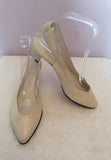 Vintage Kurt Geiger Cream Italian Leather Slingback Heels Size 3 /35.5 - Whispers Dress Agency - Sold - 2