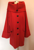 Per Una Red Wide Collar Coat Size 18 - Whispers Dress Agency - Sold - 4