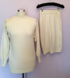Vintage United Colours Of Benetton Ivory Jumper & Skirt Suit Size S/M - Whispers Dress Agency - Sold - 1