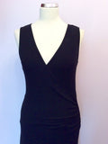Burberry Black V Neckline Sleeveless Dress Size 10 - Whispers Dress Agency - Womens Dresses - 2