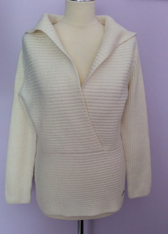Betty Barclay Ivory Hooded Jumper Size 14 - Whispers Dress Agency - Sold - 1