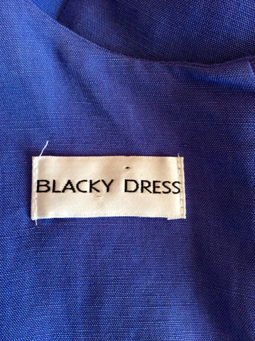 BLACKY DRESS LAVENDER LINEN BLEND LONG ASYMETRIC TIERED DRESS SIZE 14 - Whispers Dress Agency - Womens Dresses - 4