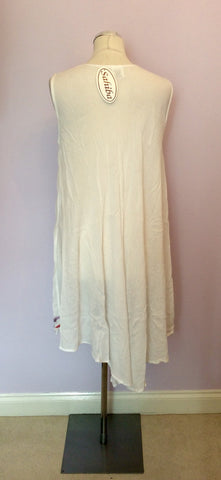BRAND NEW SAHIBA WHITE SUMMER DRESS ONE SIZE - Whispers Dress Agency - Womens Dresses - 2
